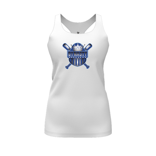 [CUS-DFW-RCBK-PER-WHT-FYS-LOGO2] Racerback Tank Top (Female Youth S, White, Logo 2)