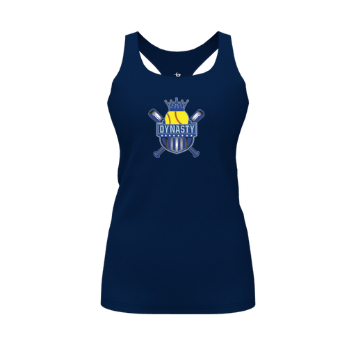 [CUS-DFW-RCBK-PER-NVY-FYS-LOGO1] Racerback Tank Top (Female Youth S, Navy, Logo 1)