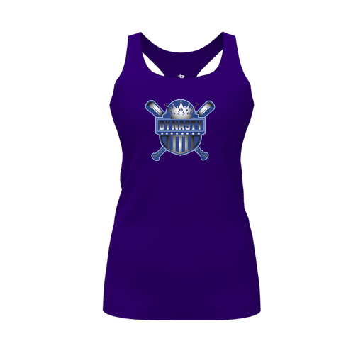 [FT0TRBPP-FYS-LOGO2] Decker Racerback Tank Top (Female Youth S, Purple, Logo 2)