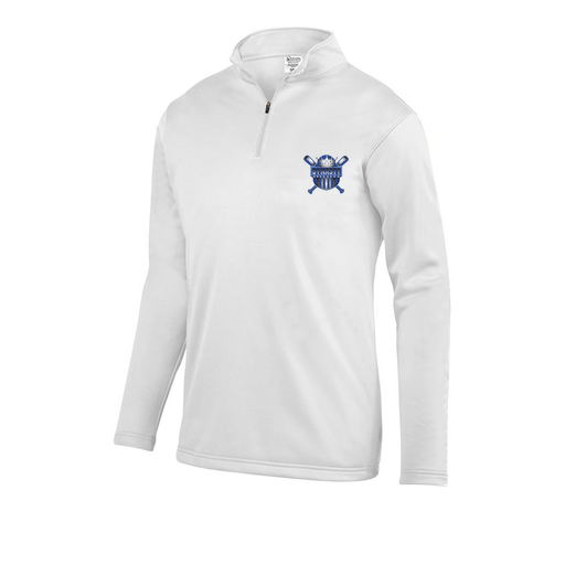 [FOLQFFWH-AS-LOGO2] Decker Men's FlexFleece 1/4 Zip (Adult S, White, Logo 2)