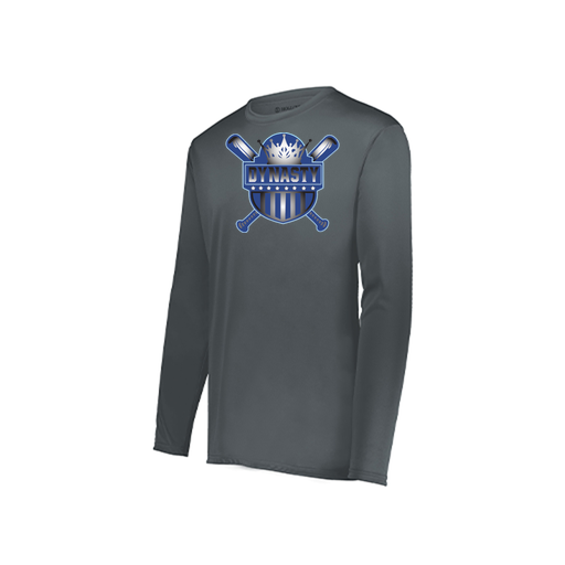 [222823.059.S-LOGO2] Youth LS Smooth Sport Shirt (Youth S, Gray, Logo 2)