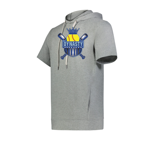 [222605-SIL-YS-LOGO1] YOUTH VENTURA SOFT KNIT SHORT SLEEVE HOODIE (Youth S, Silver, Logo 1)